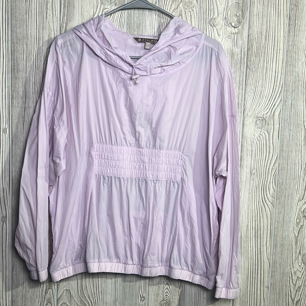 Athleta Dispatch Anorak Pullover Rain Jacket Windbreaker in Lilac Medium